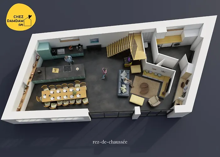 Villa Chezdamdam - La Zinguerie De La - 300m, Babyfoot, Arcade, Pingpong *